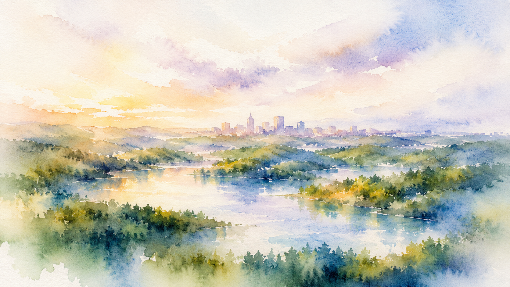 Wake County, NC watercolor